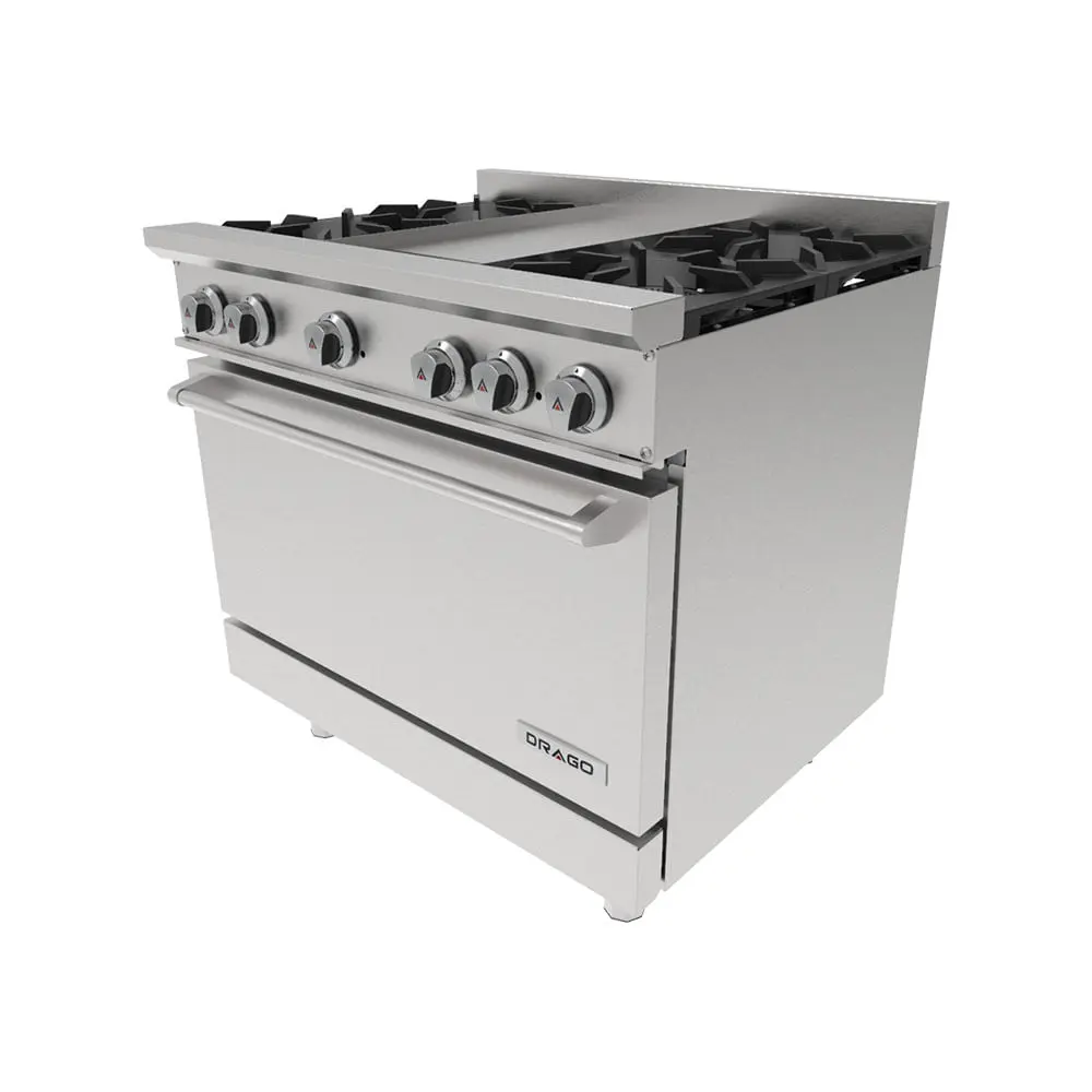 [102902] Estufa Combinada con 4 Quemadores y Plancha CG-41P DRAGO