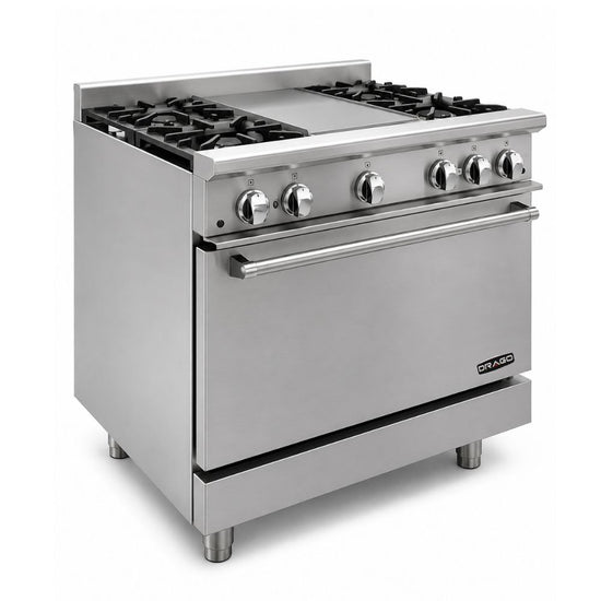 [102902] Estufa Combinada con 4 Quemadores y Plancha CG-41P DRAGO