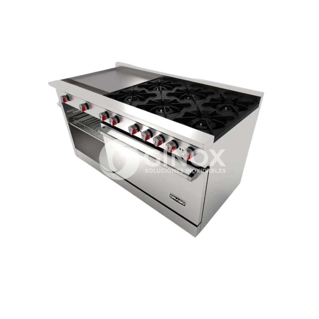 [102904] Estufa Combinada con 6 Quemadores y Plancha CG-61PD DRAGO