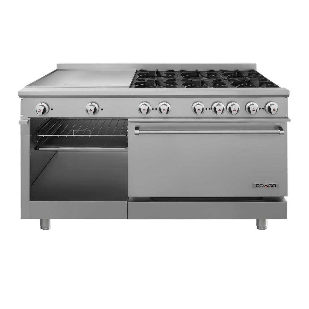 [102904] Estufa Combinada con 6 Quemadores y Plancha CG-61PD DRAGO