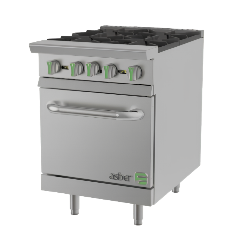 [100000] Estufa Industrial 4 Quemadores y Horno AER-4-24 ASBER