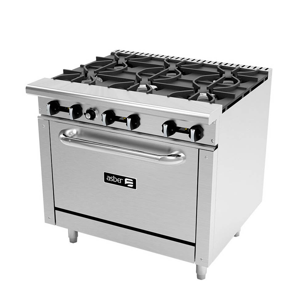 [100001] Estufa Industrial 6 Quemadores y Horno AER-6-36 ASBER