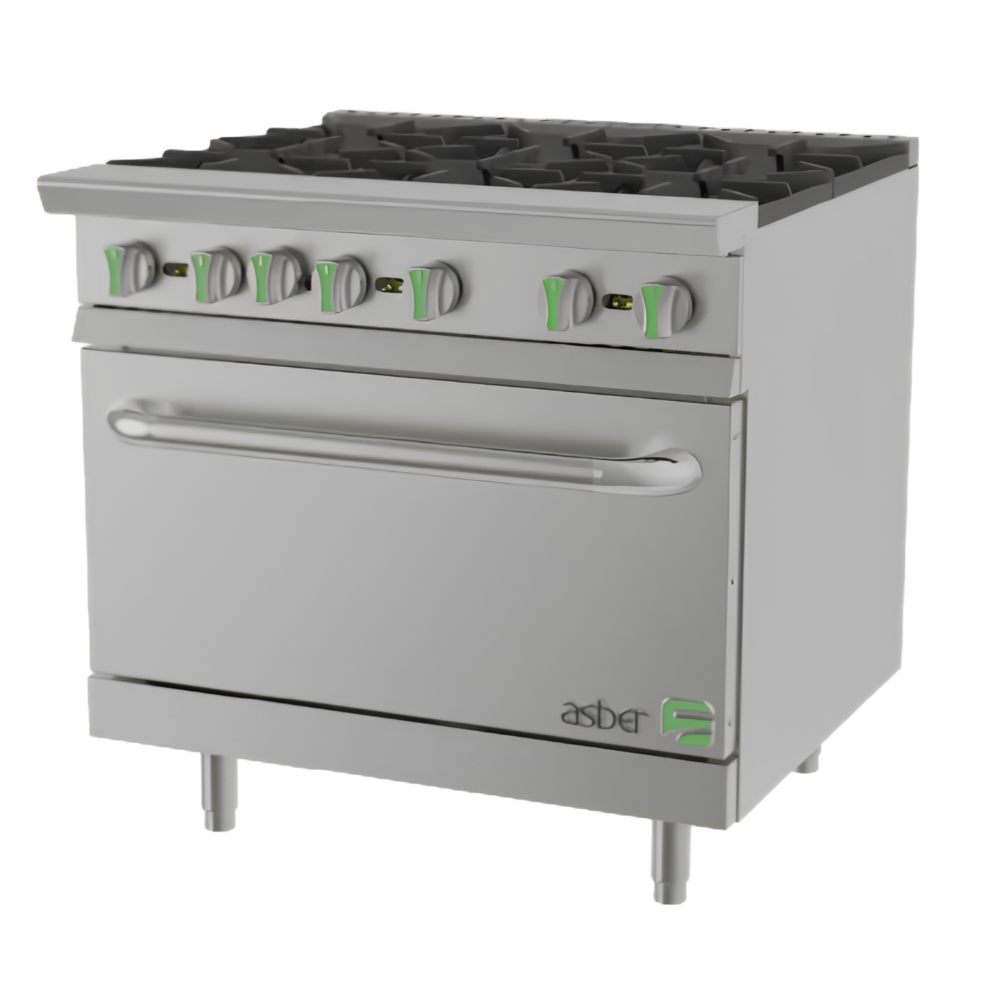 [100001] Estufa Industrial 6 Quemadores y Horno AER-6-36 ASBER