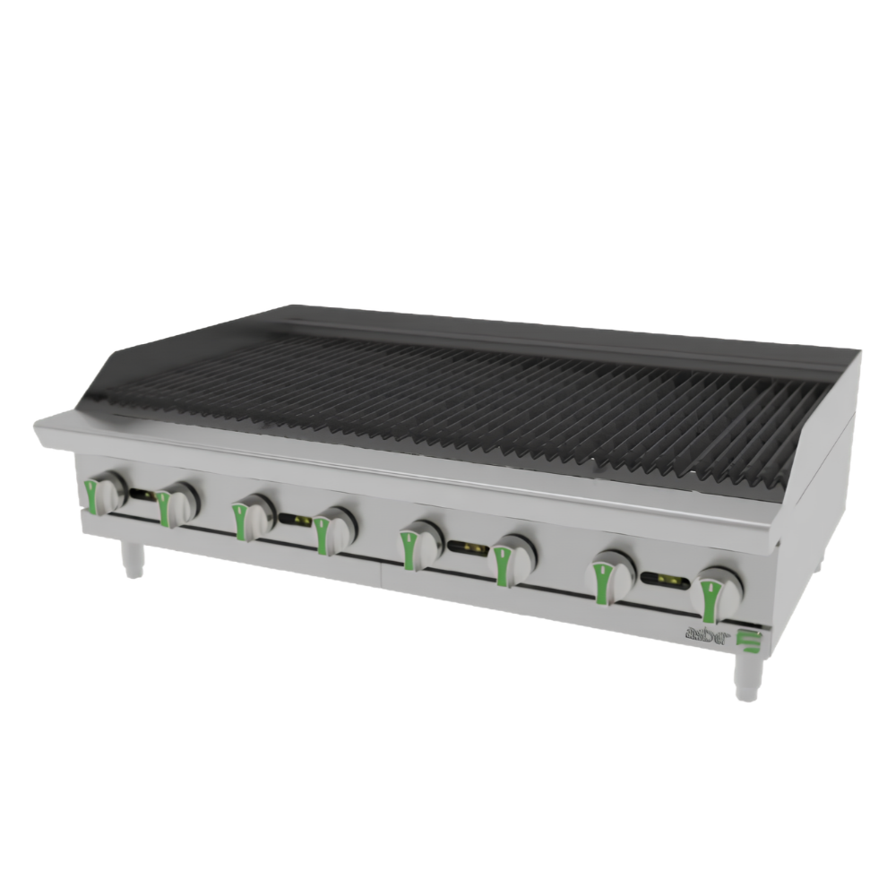 Asador Industrial a Gas Radiante 48" 8 Quemadores AERB-48 ASBER