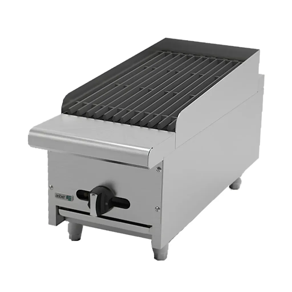 [100025] Asador Industrial a Gas Piedra Volcanica 12" 1 Quemador AECRB-12 ASBER