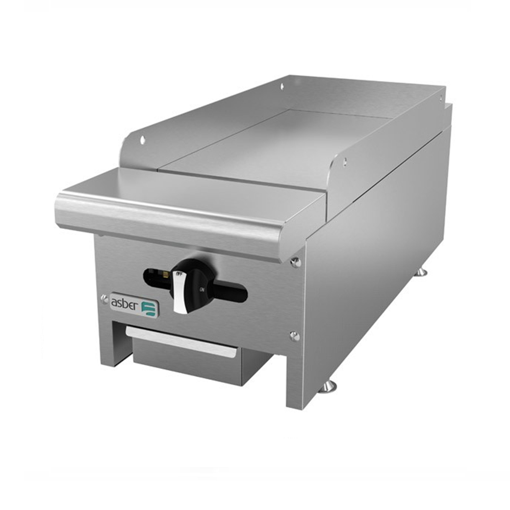 [100029] Plancha Industrial 12" 1 Quemador con Placa de 1.59 cm AEMG-12 ASBER