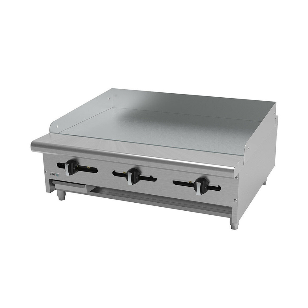 [100032] Plancha Industrial 36" 3 Quemadores con Placa de 1.59 cm AEMG-36 ASBER