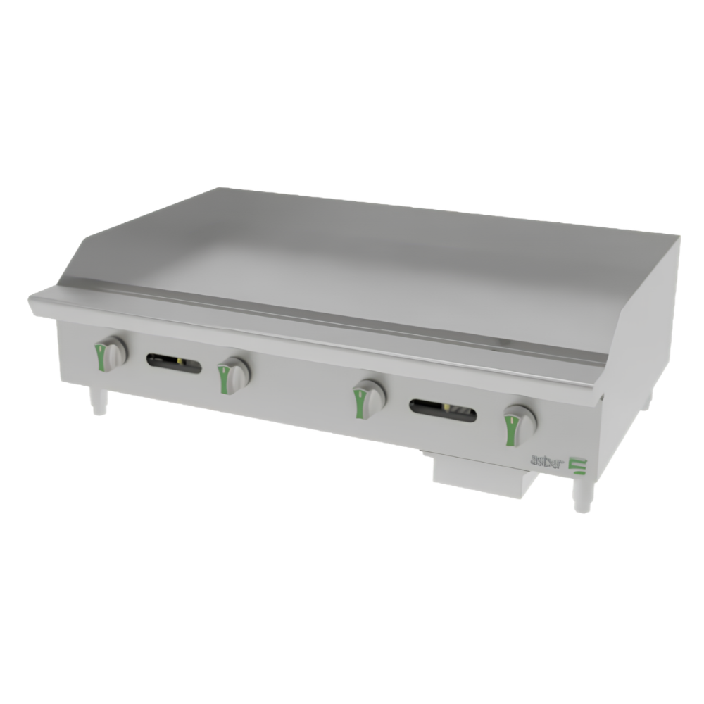 [100034] Plancha Industrial 48" 4 Quemadores con Placa de 1.9 cm AEMG-48-H ASBER