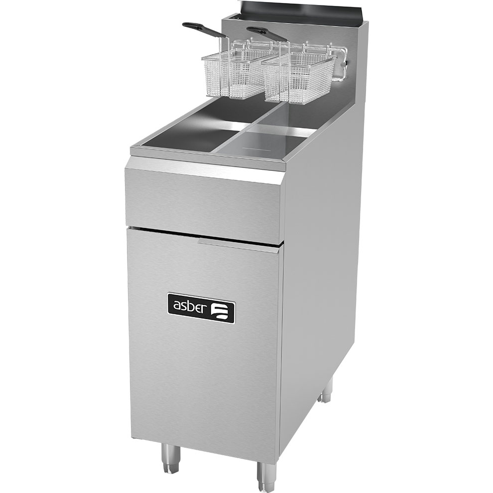 [100051] Freidora Industrial 2 Tinas 4 Quemadores AEF-2525-S ASBER