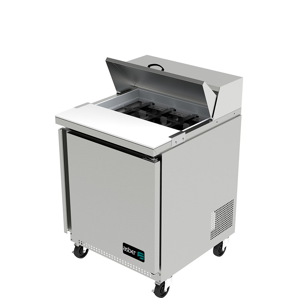 [100112] Mesa Refrigerada de Preparacion de Sandwiches y Ensaladas 1 Puerta 69 cm APTS-27-8 ASBER