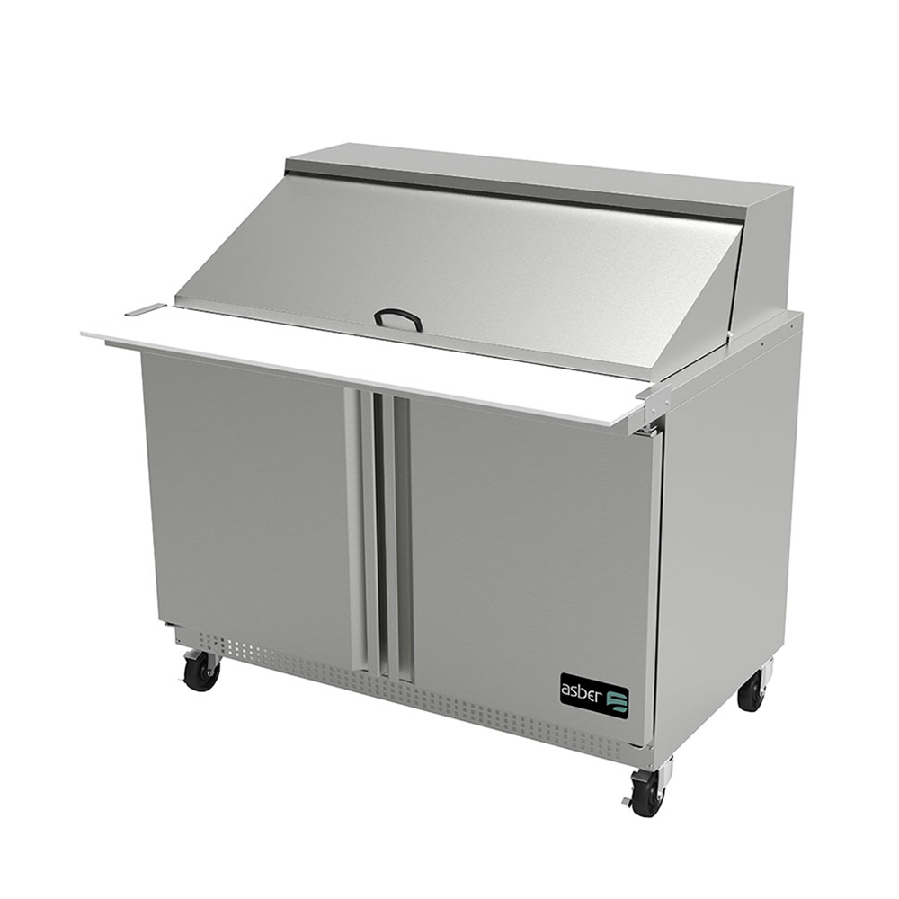 [100117] Mesa Refrigerada Megatop de Preparacion de Sandwiches y Ensaladas 2 Puertas 121 cm APTM-48-18 ASBER