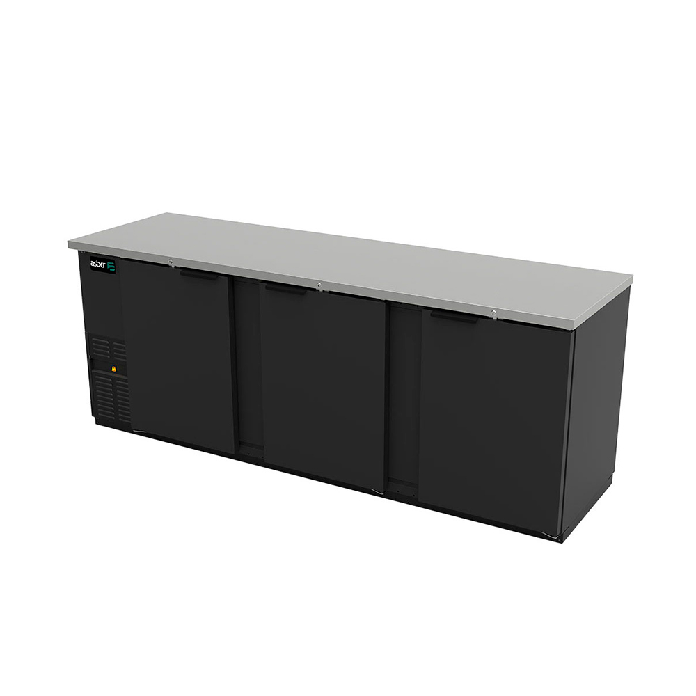 [100161] Refrigerador Contra Barra Vinil Negro 3 Puertas 243 cm ABBC-94 ASBER