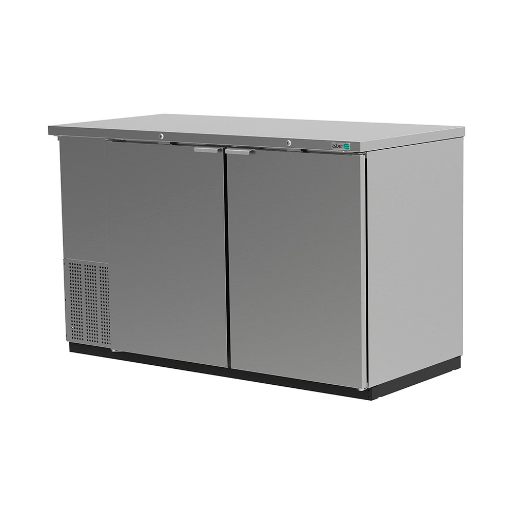 [100167] Refrigerador Contra Barra Acero Inoxidable 2 Puertas 151 cm ABBC-58-S ASBER