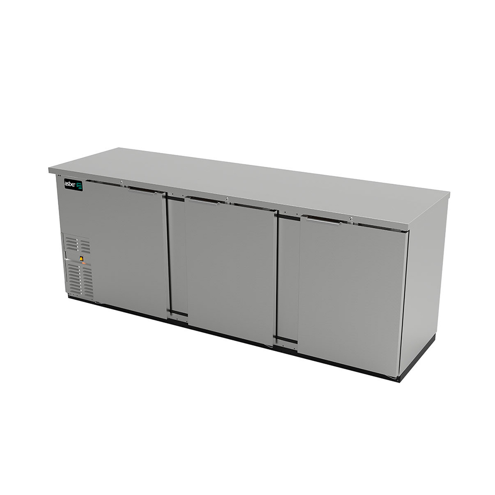 [100169] Refrigerador Contra Barra Acero Inoxidable 3 Puertas 243 cm ABBC-94-S ASBER