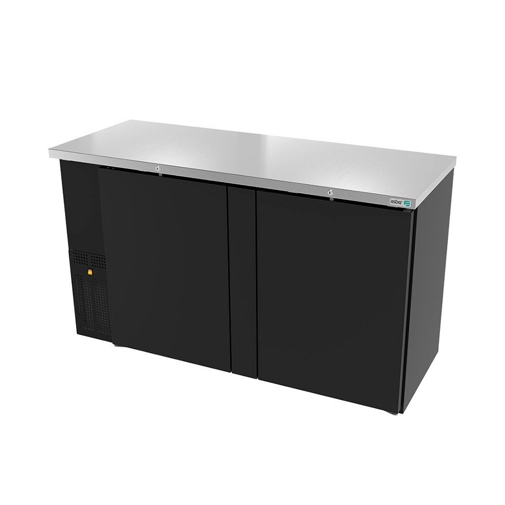 [100176] Refrigerador Contra Barra Vinil Negro Slim Line Puerta Sólida ABBC-24-60 ASBER