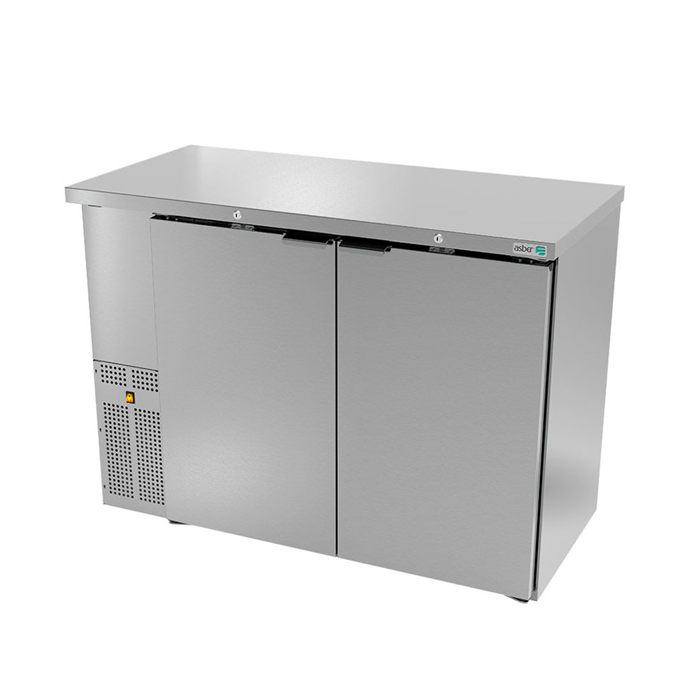 [100183] Refrigerador Contra Barra Acero Inoxidable Slim Line Puerta Sólida ABBC-24-48-S ASBER