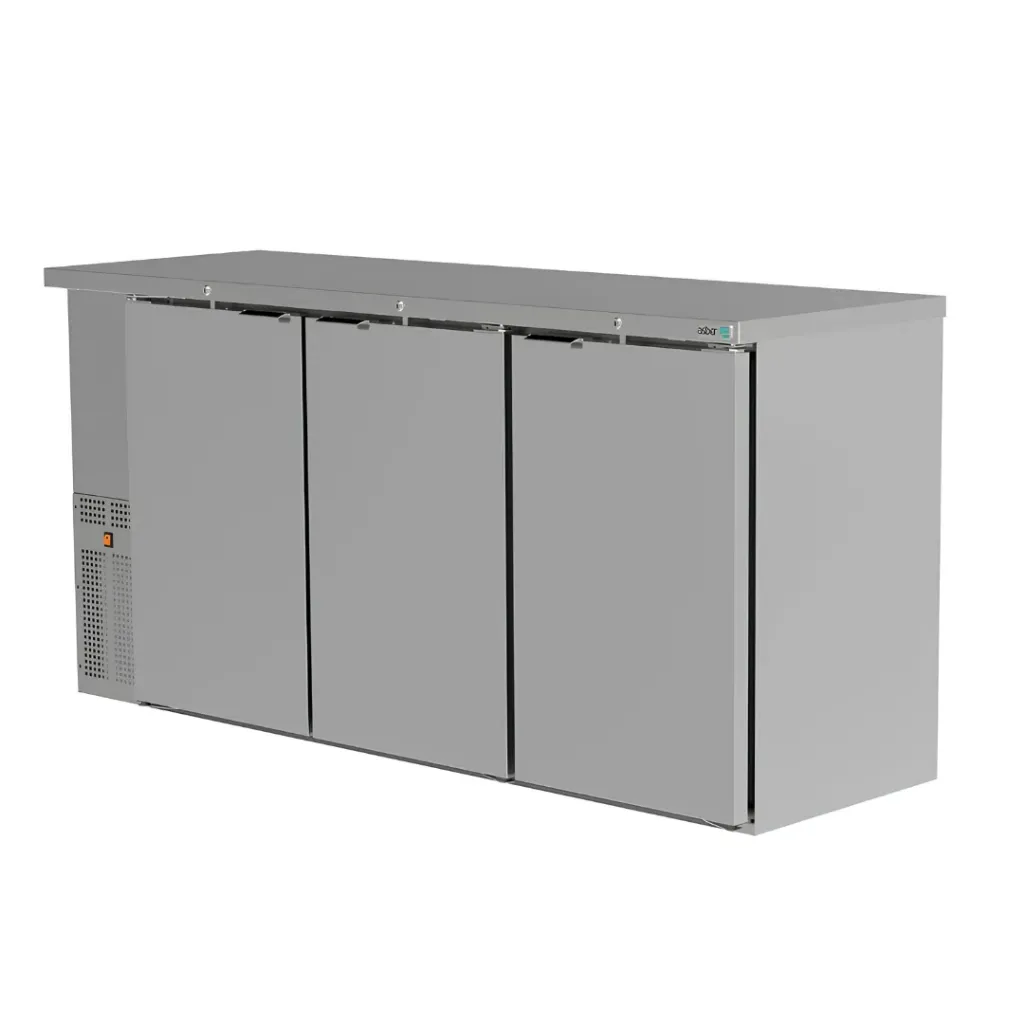 [100185] Refrigerador Contra Barra Acero Inoxidable Slim Line Puerta Sólida ABBC-24-72-S ASBER