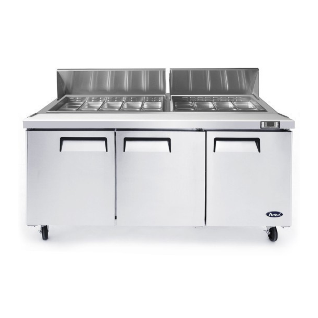 [102265] Mesa prep sandwiches, 3 puertas sol: 1.8 m MSF8304GR ATOSA