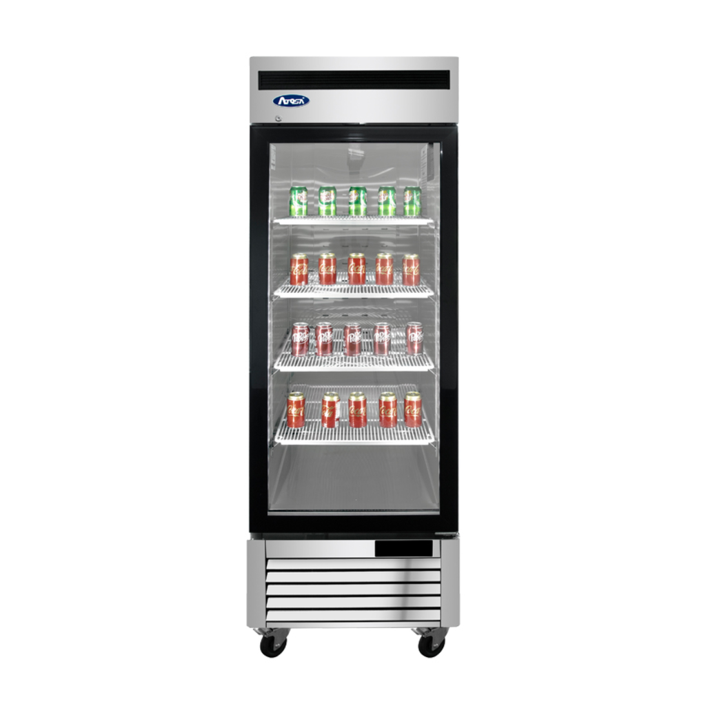 [102267] Refrigerador vert, 1 pt cristal MCF8705GR ATOSA