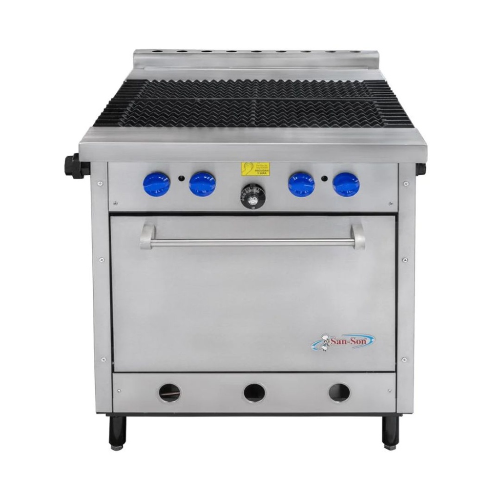 [107440] Estufa Extrapesada Linea HD Parrilla+Horno ZH-701-4 SAN-SON