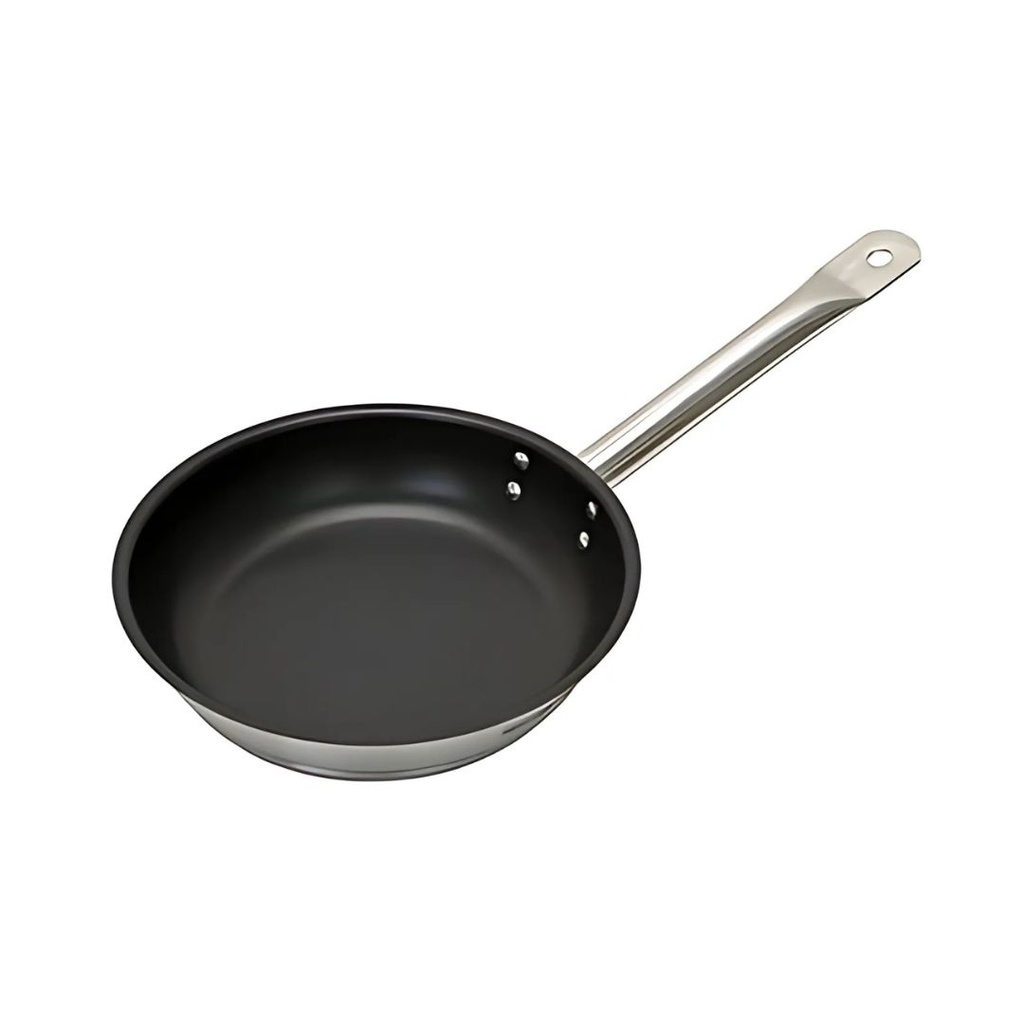 Sartén de Acero Inox de 12" con Fondo Difusor Negro MCCOSARAIFDNS12 BONNE