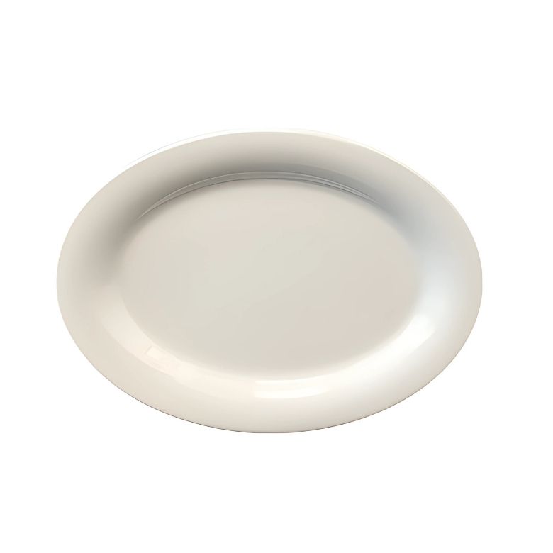 [11586420] Plato Oval Blanco de Melamina (30 x 22.5 x 2 cm) MCPLMOP30 BONNE