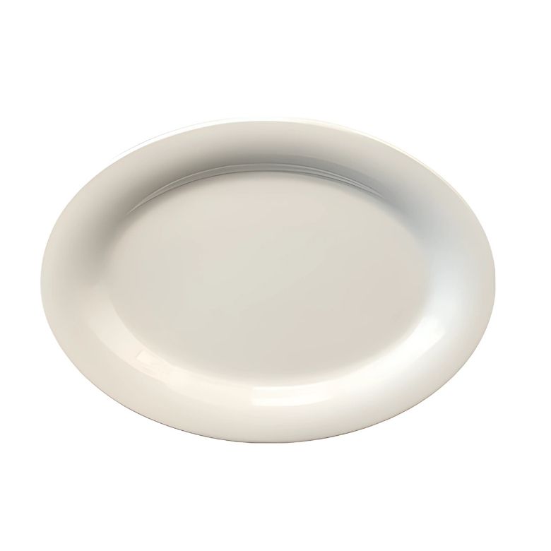 [11586421] Plato Oval Blanco de Melamina (35.4 x 26.6 x 5 cm) MCPLMOP35 BONNE