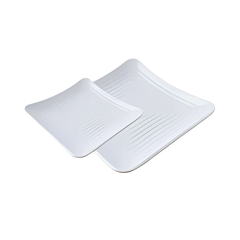Plato Blanco con Relieve de Melamina 19 cm MCPLMPCL19RB BONNE