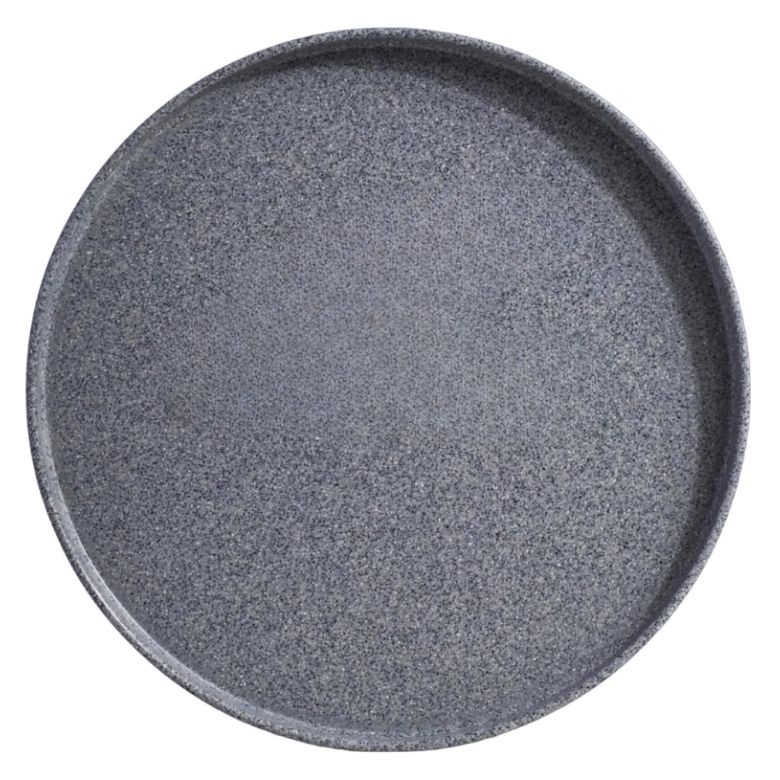 Plato Melamina de Lujo Gris 27cm MCPLMRL27G BONNE