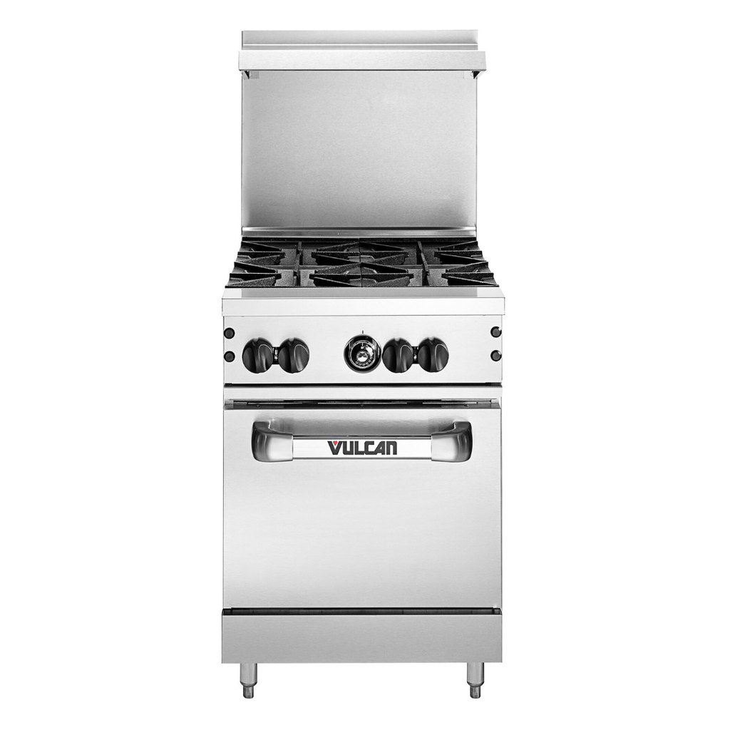Estufa 24" Gas Natural / Gas LP 4 Quemadores y Horno Standard 24S-4BN VULCAN
