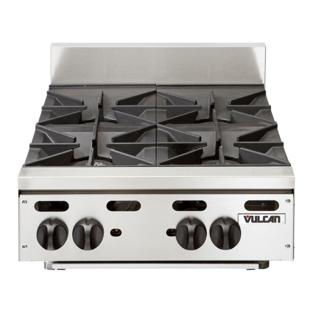 Parrilla 4 Quemadores 24" Gas Natural / Gas LP VHP424-1 VULCAN