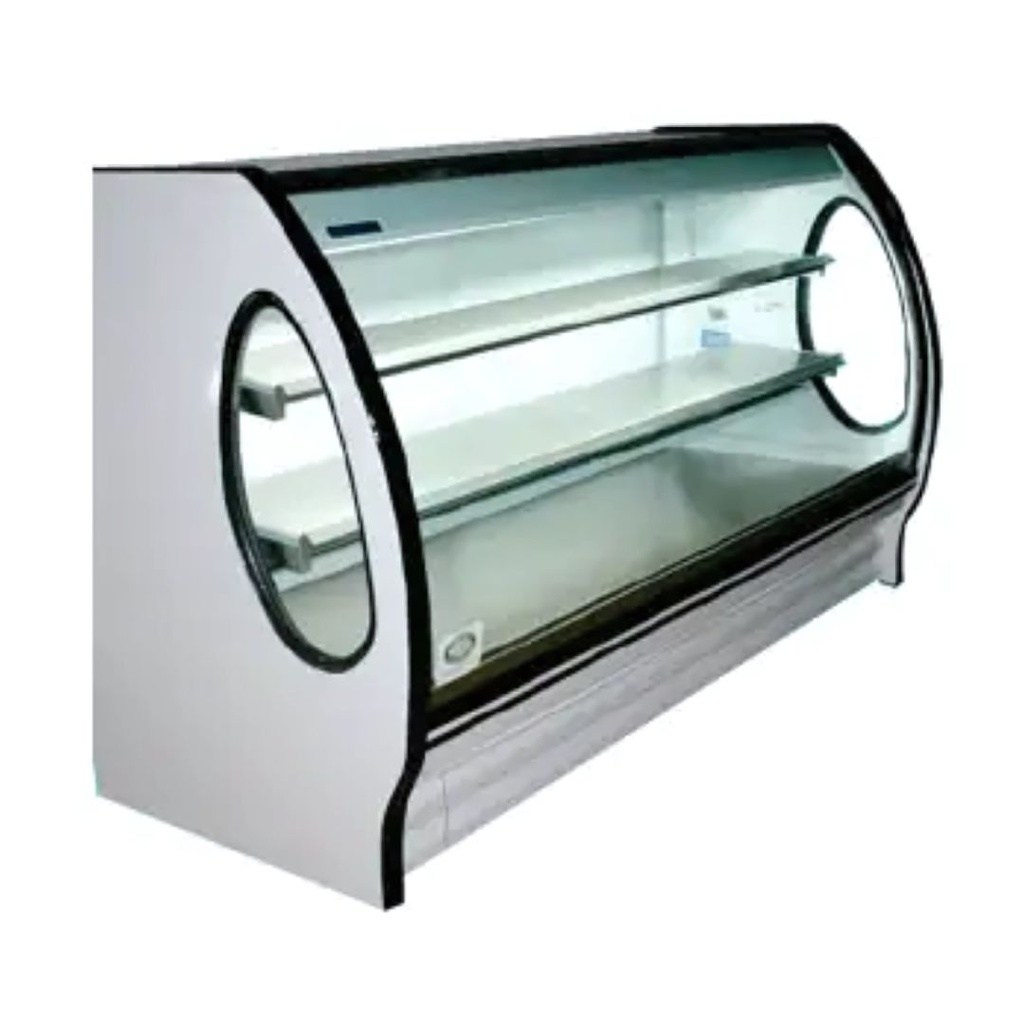 [107235] Vitrina 1.5 m C. Curvo, puertas sólidas Blanca RHNVCT-1500-EP MASSER