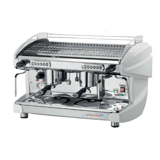 Cafetera Italiana Electrónica Programable de 2 Grupos 240 Tazas LIRA2E-A SAN-SON