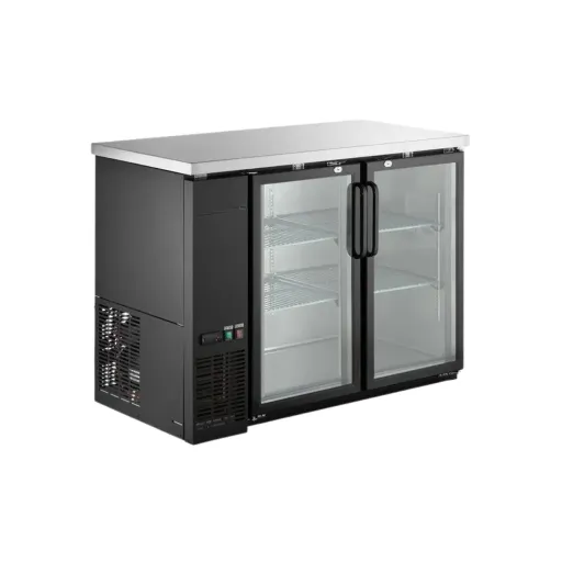 CONTRA BARRA REFRIGERADA 2 PUERTAS DE CRISTAL D5-CBR-2PC-SS-02 ICEHAUS