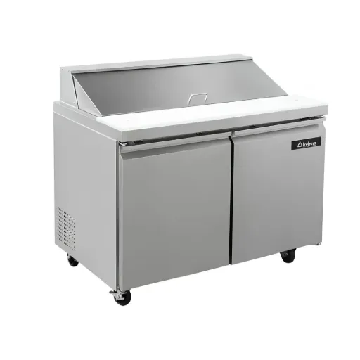 MESA PARA ENSALADAS 2 PUERTAS 1188MM DE FRENTE D15-ME-2P-SS-01 ICEHAUS