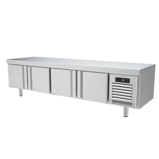 Mesa baja refrigeración Series GN1/1 700 de 2400mm altura 650 MSG2400 INFRICO