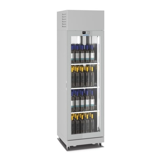 Armarios expositores de vino VITRA V 6500mm de una cara de crital LO6511V INFRICO
