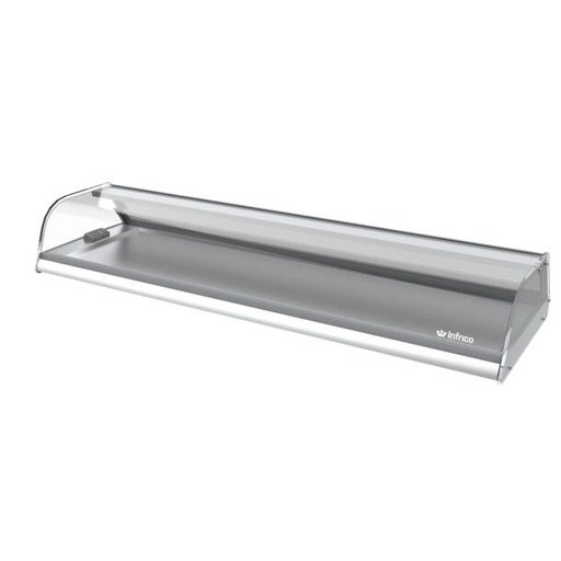 Expositor de barra y platos serie VEP - VEB. Serie cristal curvo de 1338mnm VEB7CC INFRICO
