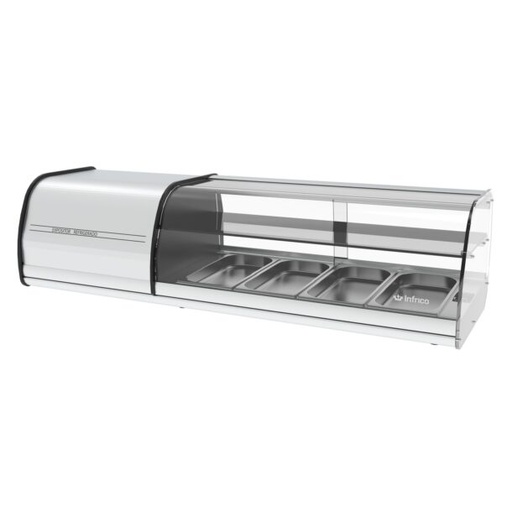 Expositor de tapas y pintxos serie VET.Serie 4 bandejas GN VET4DP INFRICO