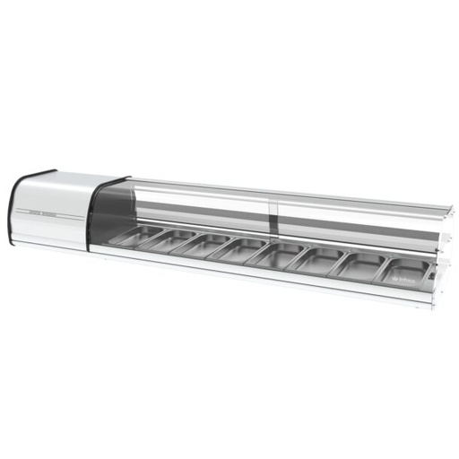 Expositor de tapas y pintxos serie VET.Serie 8 bandejas GN VET8DP INFRICO