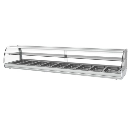 Expositor de tapas y pintxos serie VET. Serie group 9 bandejas GN VET9DPGR INFRICO