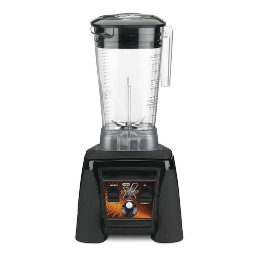 Vaso de policarbonato irrompible
Control de velocidad variable de 1,500 a 20,000 RPM
Capacidad de 64 oz. con cuchillas de Acero Inox
Función de pulso con la máx. velocidad de 32,000 RPM
Operación a 120 V / 1560 W / 13 A / 60 Hz, 1 HP MX1200XTX WARING