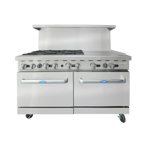 Estufa 6 Quemadores + Plancha 24" izq + Horno AGR-6B24GR COOK RITE