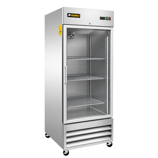 Congelador Vertical de Acero Inoxidable con Puerta de Cristal 21 pies CONVECRI-23 RHINO