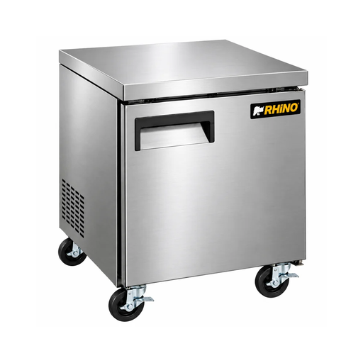 Mesa Refrigerada Bajo Barra de Acero Inoxidable 5.4 pies/154 L MERBAJ-27 RHINO