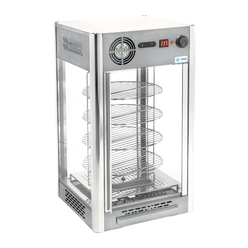 Exhibidor y Calentador de Pizza Parrillas Giratorias 47 cm RTR-108L MIGSA