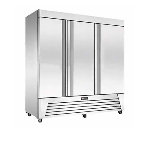 Congelador Industrial Vertical en Acero Inox. 3 Puertas Sólidas 72 Pies UR-78F-3 MIGSA