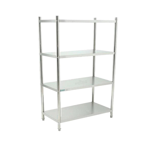 Anaquel de Acero Inox. 4 Entrepaños Lisos 120 cm BN-R02/120 MIGSA