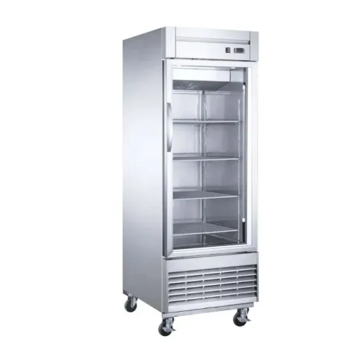 Refrigerador Industrial Vertical en Acero Inox. 1 Puerta de Cristal 23 Pies UR-27C-1G MIGSA