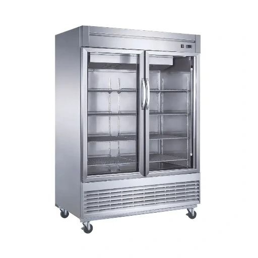 Refrigerador Industrial Vertical en Acero Inox. 2 Puertas de Cristal 47 Pies UR-54C-2G MIGSA